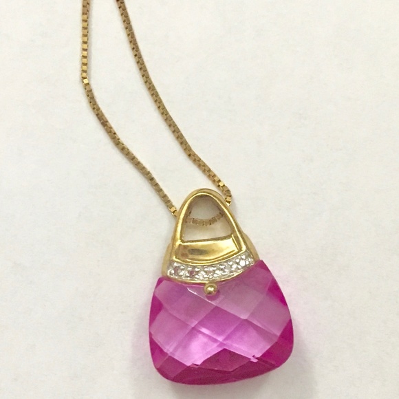 ALWAND VAHAN 10K 24" 14K MIDAS YG SAPPHIRE PURSE - Picture 2 of 8